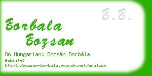 borbala bozsan business card